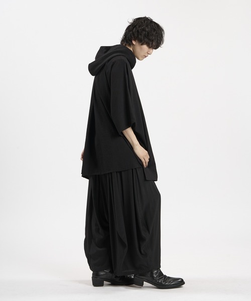 NO ID.(ノーアイディ)の「【NO ID.】Linen Touch Hood Dolman Big Zip Shirt / リネン タッチ フード ドルマン ビッグ ジップ シャツ(シャツ/ブラウス・メンズ・グレー/ブラック/ホワイト・ONE SIZE)」の14枚目の写真