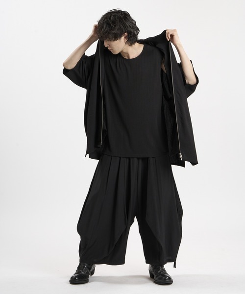 NO ID.(ノーアイディ)の「【NO ID.】Linen Touch Hood Dolman Big Zip Shirt / リネン タッチ フード ドルマン ビッグ ジップ シャツ(シャツ/ブラウス・メンズ・グレー/ブラック/ホワイト・ONE SIZE)」の10枚目の写真