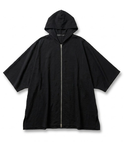 NO ID.(ノーアイディ)の「【NO ID.】Linen Touch Hood Dolman Big Zip Shirt / リネン タッチ フード ドルマン ビッグ ジップ シャツ(シャツ/ブラウス・メンズ・グレー/ブラック/ホワイト・ONE SIZE)」の7枚目の写真