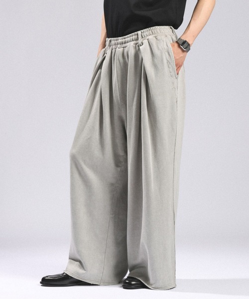 RAGEBLUE(レイジブルー)の「Barbs Stitch Sweat Wide Pants/バーブス刺繍スウェットワイドパンツ(スウェットパンツ・メンズ・ブラック/グレー・MEDIUM/LARGE)」の2枚目の写真