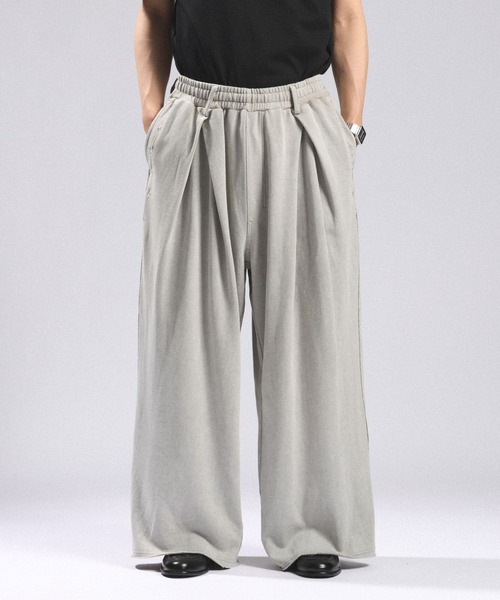 RAGEBLUE(レイジブルー)の「Barbs Stitch Sweat Wide Pants/バーブス刺繍スウェットワイドパンツ(スウェットパンツ・メンズ・ブラック/グレー・MEDIUM/LARGE)」の6枚目の写真