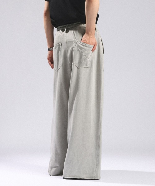RAGEBLUE(レイジブルー)の「Barbs Stitch Sweat Wide Pants/バーブス刺繍スウェットワイドパンツ(スウェットパンツ・メンズ・ブラック/グレー・MEDIUM/LARGE)」の8枚目の写真