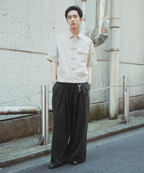 RAGEBLUE(レイジブルー)の「Barbs Stitch Sweat Wide Pants/バーブス刺繍スウェットワイドパンツ(スウェットパンツ・メンズ・ブラック/グレー・MEDIUM/LARGE)」の9枚目の写真