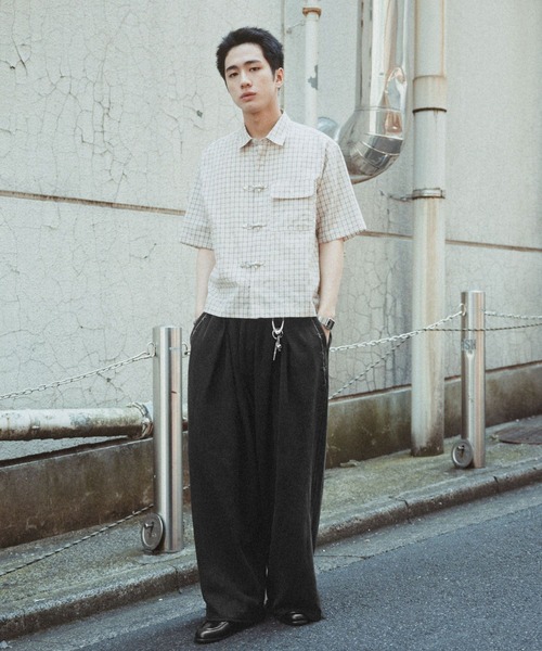 RAGEBLUE(レイジブルー)の「Barbs Stitch Sweat Wide Pants/バーブス刺繍スウェットワイドパンツ(スウェットパンツ・メンズ・ブラック/グレー・MEDIUM/LARGE)」の10枚目の写真