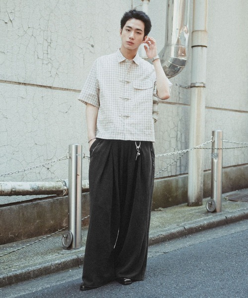 RAGEBLUE(レイジブルー)の「Barbs Stitch Sweat Wide Pants/バーブス刺繍スウェットワイドパンツ(スウェットパンツ・メンズ・ブラック/グレー・MEDIUM/LARGE)」の11枚目の写真
