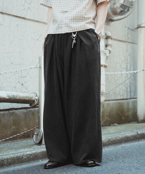 RAGEBLUE(レイジブルー)の「Barbs Stitch Sweat Wide Pants/バーブス刺繍スウェットワイドパンツ(スウェットパンツ・メンズ・ブラック/グレー・MEDIUM/LARGE)」の13枚目の写真