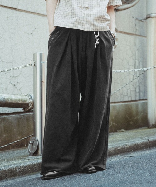 RAGEBLUE(レイジブルー)の「Barbs Stitch Sweat Wide Pants/バーブス刺繍スウェットワイドパンツ(スウェットパンツ・メンズ・ブラック/グレー・MEDIUM/LARGE)」の15枚目の写真
