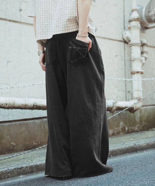 RAGEBLUE(レイジブルー)の「Barbs Stitch Sweat Wide Pants/バーブス刺繍スウェットワイドパンツ(スウェットパンツ・メンズ・ブラック/グレー・MEDIUM/LARGE)」の16枚目の写真