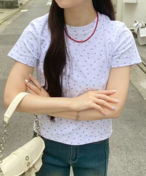 mebole(メボレ)の「ミニリボンTシャツ(Tシャツ/カットソー・レディース・グレー・FREE)」の16枚目の写真