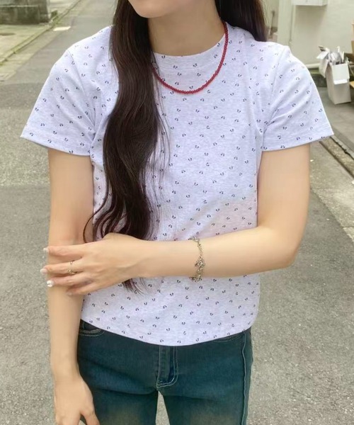 mebole(メボレ)の「ミニリボンTシャツ(Tシャツ/カットソー・レディース・グレー・FREE)」の15枚目の写真