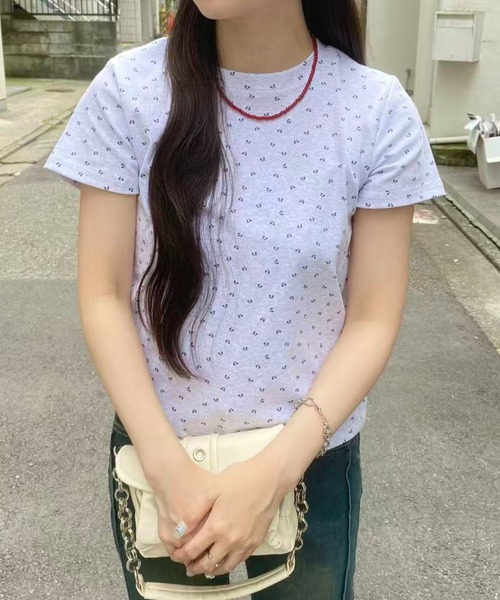 mebole(メボレ)の「ミニリボンTシャツ(Tシャツ/カットソー・レディース・グレー・FREE)」の13枚目の写真