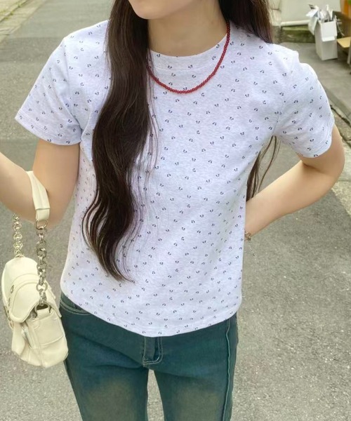 mebole(メボレ)の「ミニリボンTシャツ(Tシャツ/カットソー・レディース・グレー・FREE)」の12枚目の写真