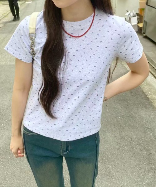 mebole(メボレ)の「ミニリボンTシャツ(Tシャツ/カットソー・レディース・グレー・FREE)」の10枚目の写真