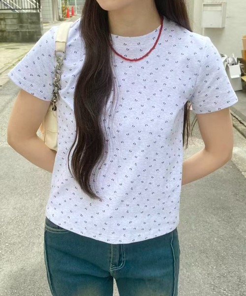 mebole(メボレ)の「ミニリボンTシャツ(Tシャツ/カットソー・レディース・グレー・FREE)」の9枚目の写真