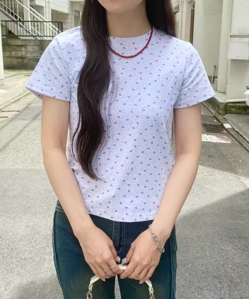 mebole(メボレ)の「ミニリボンTシャツ(Tシャツ/カットソー・レディース・グレー・FREE)」の8枚目の写真