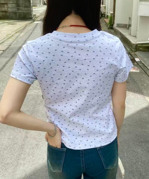 mebole(メボレ)の「ミニリボンTシャツ(Tシャツ/カットソー・レディース・グレー・FREE)」の7枚目の写真