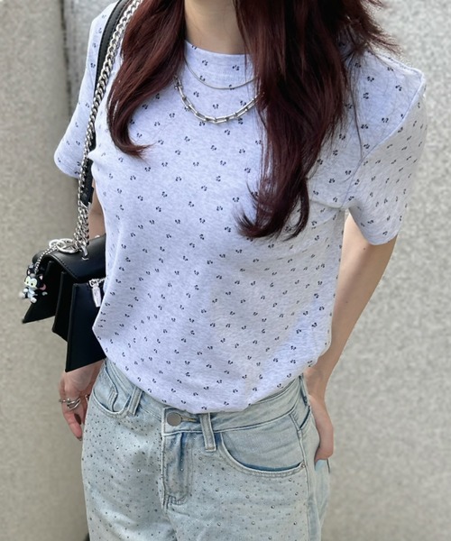 mebole(メボレ)の「ミニリボンTシャツ(Tシャツ/カットソー・レディース・グレー・FREE)」の22枚目の写真