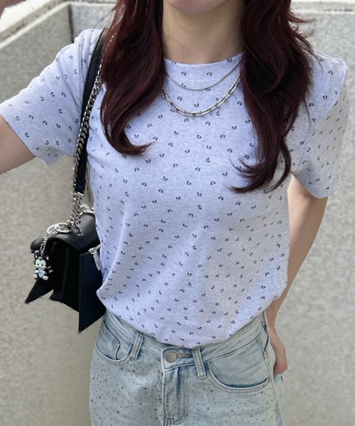 mebole(メボレ)の「ミニリボンTシャツ(Tシャツ/カットソー・レディース・グレー・FREE)」の21枚目の写真