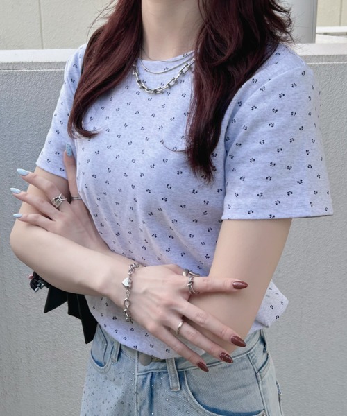 mebole(メボレ)の「ミニリボンTシャツ(Tシャツ/カットソー・レディース・グレー・FREE)」の20枚目の写真
