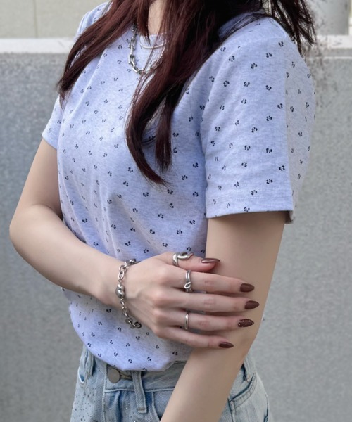 mebole(メボレ)の「ミニリボンTシャツ(Tシャツ/カットソー・レディース・グレー・FREE)」の19枚目の写真