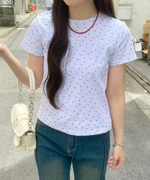 mebole(メボレ)の「ミニリボンTシャツ(Tシャツ/カットソー・レディース・グレー・FREE)」の14枚目の写真