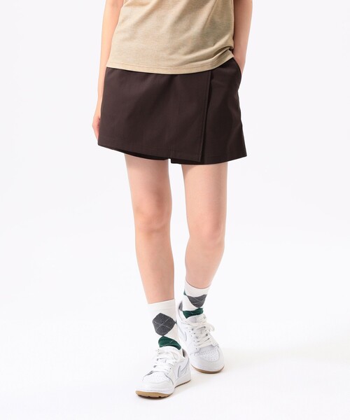 BEAMS GOLF（ビームスゴルフ）の「ORANGE LABEL / 撥水 ストレッチツイル ラップキュロット（スカート・レディース・ホワイト系その他5/グリーン/ブラウン・LARGE/MEDIUM/SMALL）」の2枚目の写真