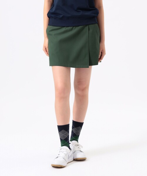 BEAMS GOLF（ビームスゴルフ）の「ORANGE LABEL / 撥水 ストレッチツイル ラップキュロット（スカート・レディース・ホワイト系その他5/グリーン/ブラウン・LARGE/MEDIUM/SMALL）」の3枚目の写真