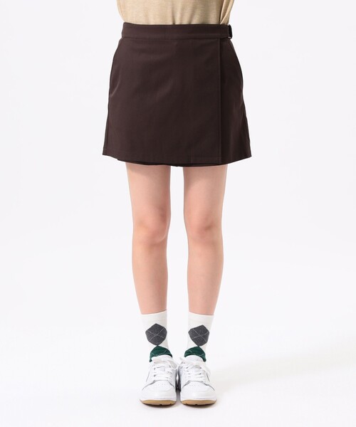 BEAMS GOLF（ビームスゴルフ）の「ORANGE LABEL / 撥水 ストレッチツイル ラップキュロット（スカート・レディース・ホワイト系その他5/グリーン/ブラウン・LARGE/MEDIUM/SMALL）」の9枚目の写真