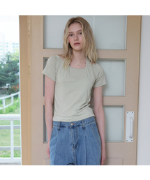 Layered halter neck t-shirt [FRSP08TS07]_Mint