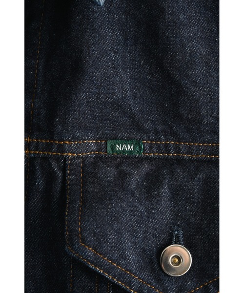 NAM(ナム)の「Accordion Jacket - One Wash(デニムジャケット・メンズ・インディゴブルー・1/2)」の11枚目の写真