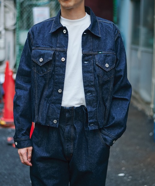 NAM(ナム)の「Accordion Jacket - One Wash(デニムジャケット・メンズ・インディゴブルー・1/2)」の16枚目の写真