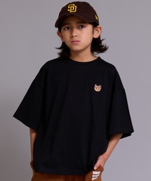 PAIRMANON STREET（ペアマノンストリート）の「【90-160cm】【綿100%】ネコ 刺繍 半袖 Tシャツ【PAIRMANON STREET】（Tシャツ/カットソー）」