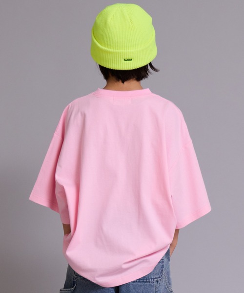 PAIRMANON STREET（ペアマノンストリート）の「【90-160cm】【綿100%】ネコ 刺繍 半袖 Tシャツ【PAIRMANON STREET】（Tシャツ/カットソー・キッズ・ピンク/ブルー/イエロー/ブラウン/オフホワイト/ブラック・130/110/120/150/100/140/160/90）」の16枚目の写真