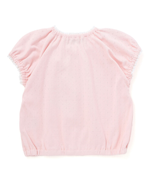 BeBe（ベベ）の「針抜きスムースステッチフラワー半袖ギャザーTシャツ（その他ベビーウェア・キッズ・ブルー/ピンク・90cm/80ｃｍ）」の9枚目の写真