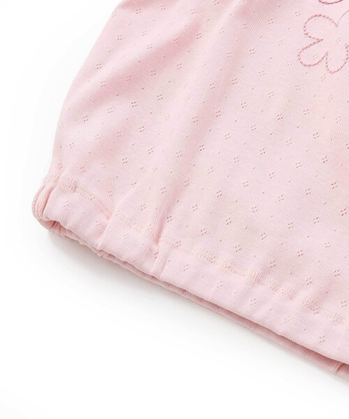BeBe（ベベ）の「針抜きスムースステッチフラワー半袖ギャザーTシャツ（その他ベビーウェア・キッズ・ブルー/ピンク・90cm/80ｃｍ）」の14枚目の写真