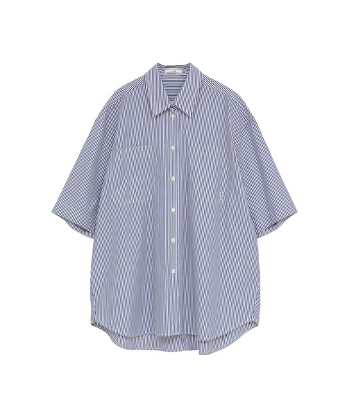 CLANE(クラネ)の「HALF SLEEVE HUGE SHIRTS 10122-4233(シャツ/ブラウス・メンズ・ホワイト/ストライプ・1)」の2枚目の写真