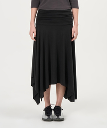 Folding Unbalance Skirt (Black)