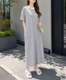 ゆるっと楽ちん、なのにきれい見え。 ゆるTシャツロングワンピース