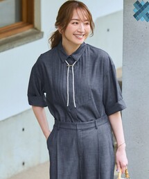 デニムライクキュプラミックス ブザムデザイン ブラウス