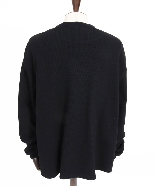 Jih Nunc(ジーヌンク)の「mlt5762- ヘビーオンスワッフルロングカットソー(JIH-R1197)(Tシャツ/カットソー・メンズ・ホワイト/ブラック/ライトベージュ/テラコッタ・L/M/S)」の15枚目の写真