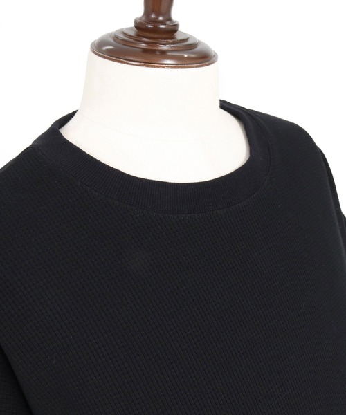 Jih Nunc(ジーヌンク)の「mlt5762- ヘビーオンスワッフルロングカットソー(JIH-R1197)(Tシャツ/カットソー・メンズ・ホワイト/ブラック/ライトベージュ/テラコッタ・L/M/S)」の16枚目の写真
