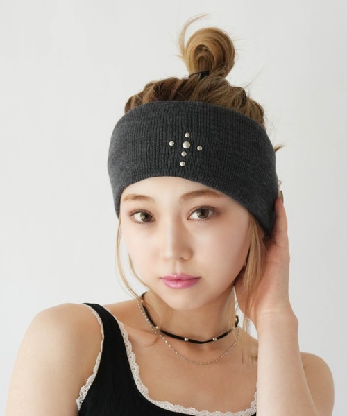 Port(ポート)の「【 Port / ポート 】 シルバーカラースタッズ ヘアバンド(ヘアバンド・レディース・グレー系その他/ブラック系その他/ブラック/チャコールグレー・FREE)」の8枚目の写真
