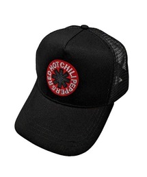 ROOPTOKYO | Red Hot Chilli Peppers Unisex Mesh Back Cap: Inverse Asterisk(Black) レッド・ホット・チリ・ペッパーズ カーブバイザー メッシュキャップストリート ロック メンズ レディース 2026年 夏 夏服(キャップ)
