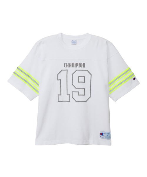 Champion(チャンピオン)の「【Champion/チャンピオン】メンズ アクションスタイル ハーフスリーブフットボールTシャツ(Tシャツ/カットソー・メンズ・グレー/ブラック/ホワイト・X-LARGE/LARGE/MEDIUM)」の2枚目の写真