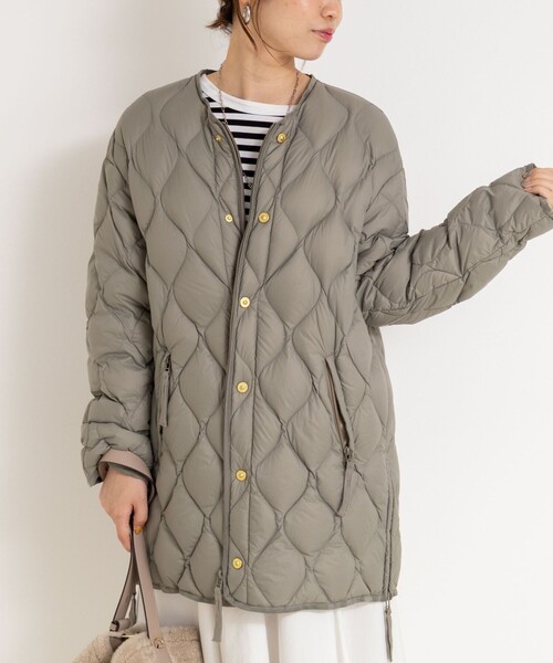 NOLLEY’S(ノーリーズ)の「【WEB&一部店舗限定色アイテム】【TAION/タイオン】M65ミドル丈ダウン(ダウンジャケット/コート・レディース・オフホワイト/オリーブ/ブラック・FREE)」の5枚目の写真