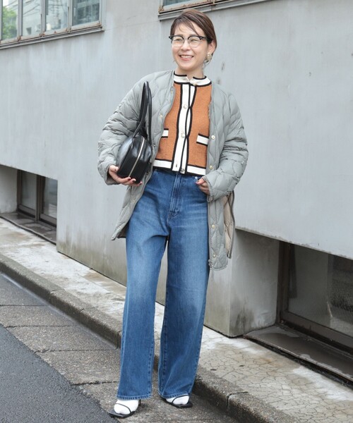 NOLLEY’S(ノーリーズ)の「【WEB&一部店舗限定色アイテム】【TAION/タイオン】M65ミドル丈ダウン(ダウンジャケット/コート・レディース・オフホワイト/オリーブ/ブラック・FREE)」の14枚目の写真