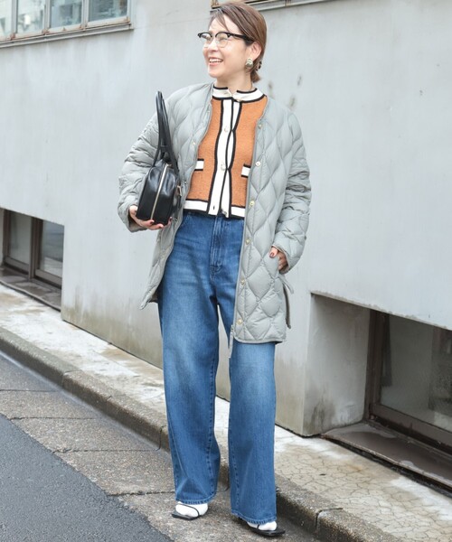 NOLLEY’S(ノーリーズ)の「【WEB&一部店舗限定色アイテム】【TAION/タイオン】M65ミドル丈ダウン(ダウンジャケット/コート・レディース・オフホワイト/オリーブ/ブラック・FREE)」の15枚目の写真