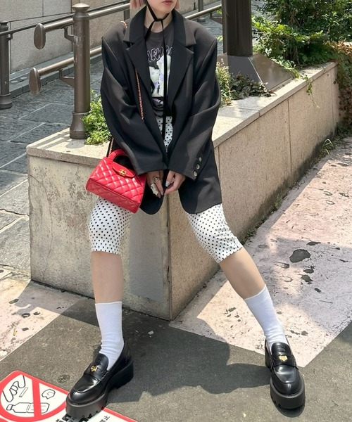 Alley Tokyo(アリートーキョー)の「ロンパース風子ヤギシャーリングT(Tシャツ/カットソー・レディース・ピンク/オフホワイト/スミクロ・FREE)」の13枚目の写真