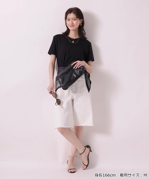 Arpege story(アルページュストーリー)の「〈着るスキンケア〉コンパクトフォルムTシャツ(Tシャツ/カットソー・レディース・ブラウン/ブラック/ホワイト・2)」の13枚目の写真