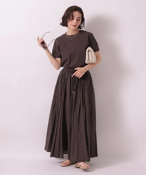 Arpege story(アルページュストーリー)の「〈着るスキンケア〉コンパクトフォルムTシャツ(Tシャツ/カットソー・レディース・ブラウン/ブラック/ホワイト・2)」の6枚目の写真